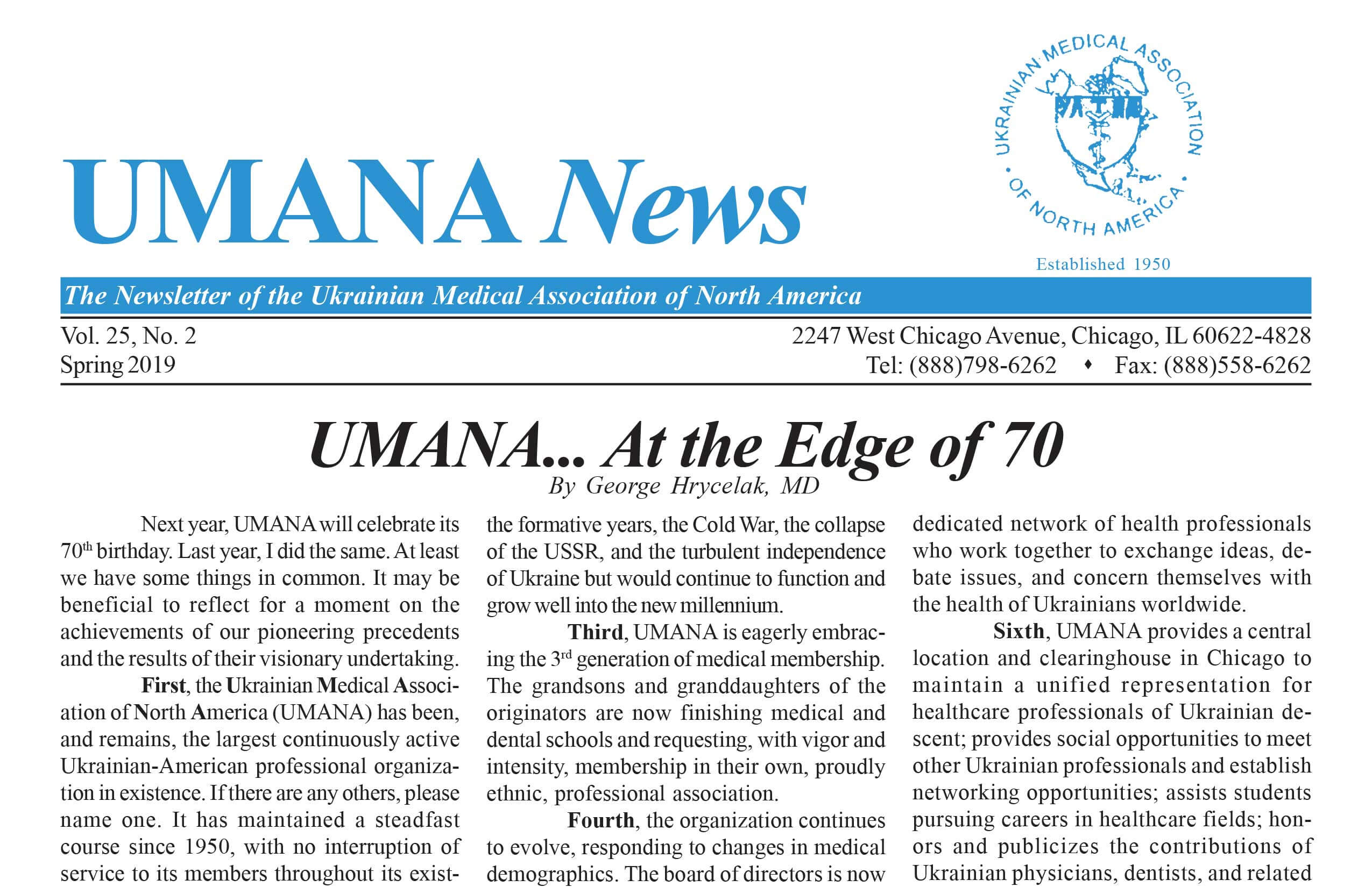 UMANANews Spring 2019 - UMANA